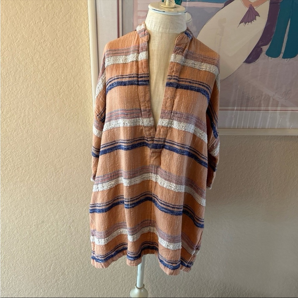 Urban Outfitters Out From Under Textured Striped Deep V neck Cut Out Back Top